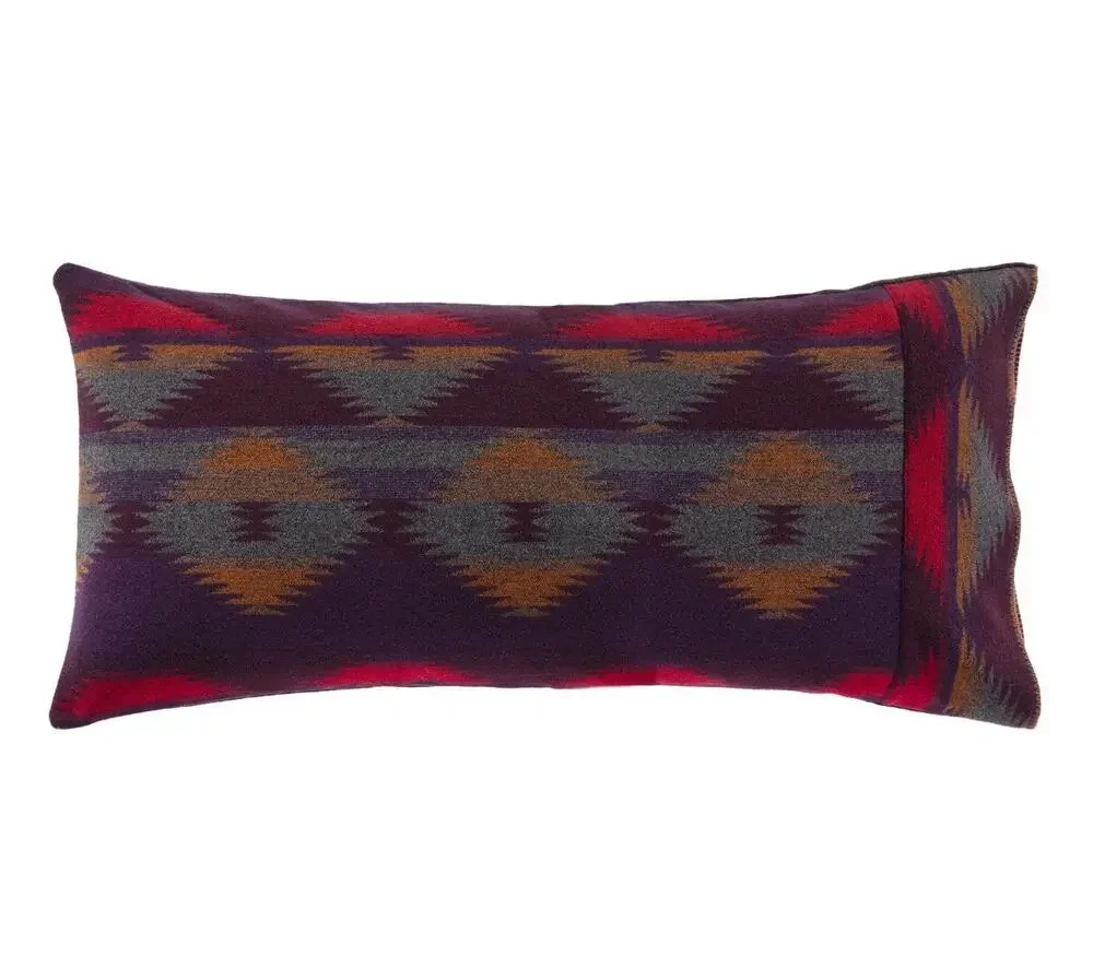 Paseo Road Gila Wool Blend Pillowcase 20x30 Standard Purple Aztec Southwestern